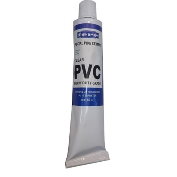 Κόλλα PVC Διάφανη Βαρέως Τύπου 80ml Fere