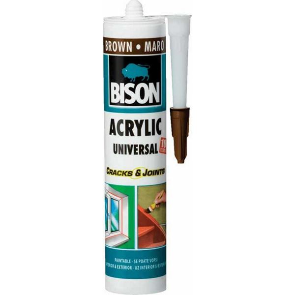 Ακρυλική Μαστίχη Γενικής Χρήσης Acrylic Καφέ 300ml 66893 Bison