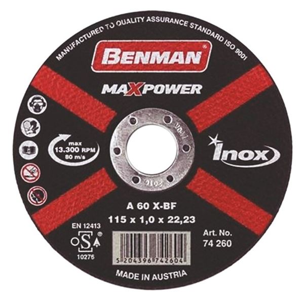 Δίσκος Κοπής Inox Maxpower Benman