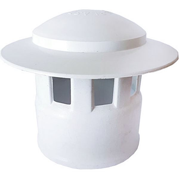 Καπέλο Εξαερισμού Αποχέτευσης PVC Λευκό Drivaplast