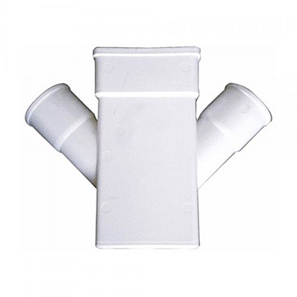 Ημιτάφ Διπλής Διακλάδωσης (Ψ) Αποχέτευσης PVC Λευκό 6x10/Φ50xΦ50 Drivaplast