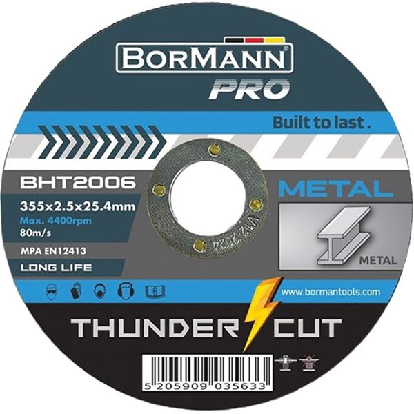 Δίσκος Κοπής Σιδήρου Φ355mm x 2.5 x 25.4 mm Thunder Cut BHT2006 Bormann Pro 