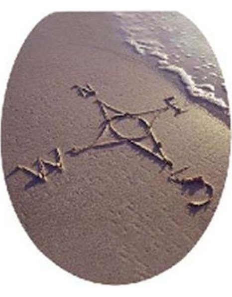 Κάλυμμα Λεκάνης Polyresin Πυξίδα στην Άμμο E-0488 Sidirela