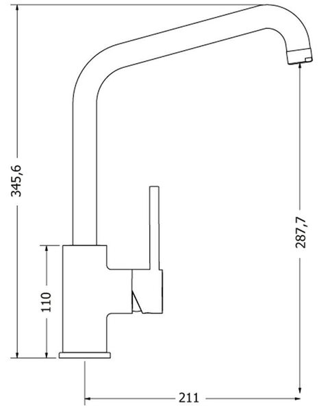 Μπαταρία Αναμεικτική Νεροχύτη Πάγκου Ψηλή Modea Line 00-2082 Viospiral 