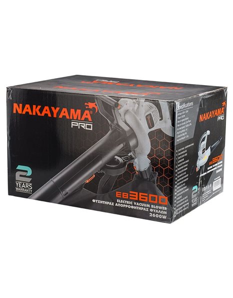Ηλεκτρικός Φυσητήρας Απορροφητήρας Φύλλων 2600W EB3600 Nakayama Pro 034285