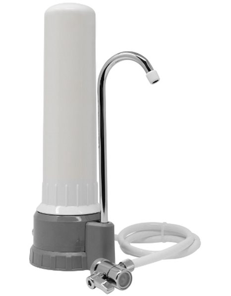 Συσκευή Φίλτρου Νερού Άνω Πάγκου 3/8" HCP Λευκή & Φίλτρο Ενεργού Άνθρακα Ultracarb® 0,5μm Doulton   