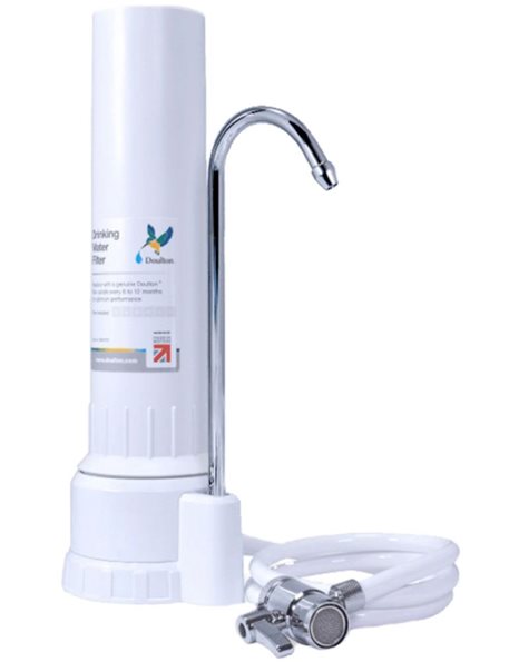 Συσκευή Φίλτρου Νερού Άνω Πάγκου D-CP101 Λευκή με Φίλτρο BioTect Ultra SI M12® 0,2μm Doulton