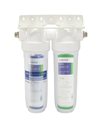 Συσκευή Φίλτρου Νερού Κάτω Πάγκου Dp Duo Διπλό Λευκό 1/2" Atlas Filtri 10" με Φίλτρο DFX-CB-10 10mcr Pentek 10" & CBR2-10 0,5mcr Pentek 10"