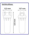 Συσκευή Φίλτρου Νερού Κάτω Πάγκου DP Μονό 1/2" με Βρυσάκι 15cm - 1/2" (ΣΕΤ) Atlas Filtri 10"