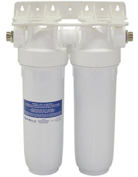 Συσκευή Φίλτρου Νερού Κάτω Πάγκου DP Duo Διπλό 1/2" με Βρυσάκι 15cm - 1/2" (ΣΕΤ) Atlas Filtri 10"