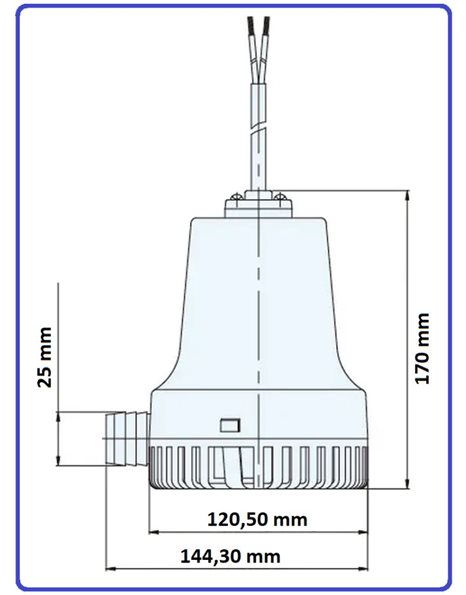 Αντλία Νερού Υποβρύχια Σεντίνας για Σκάφος 12V/DC Φ25 - 1400Gal/h 03602 TMC