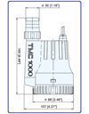 Αντλία Νερού Υποβρύχια Σεντίνας για Σκάφος 12V/DC Φ20/Φ26 - 1000Gal/h 03305 TMC