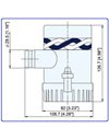 Αντλία Νερού Υποβρύχια Σεντίνας για Σκάφος 12V/DC Φ25 - 1000Gal/h 0332901 TMC