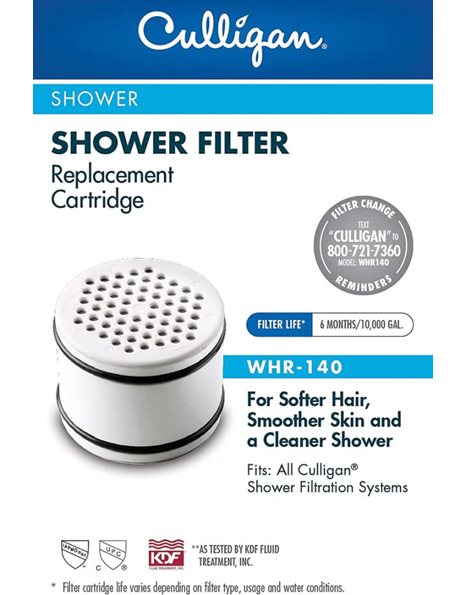 Ανταλλακτικό Φίλτρο Νερού Ντουζ 2 Σταδίων με KDF Shower WHR-140 Culligan
