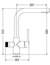 Μπαταρία Νεροχύτη Πάγκου Δύο Εξόδων - Tριών Παροχών για Φίλτρα Νερού Modea Line 00-02080/3 Viospiral