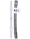 Σπιράλ Σύνδεσης για Αντλία Νερού 1"x1" Αρσενικό - Θηλυκό Ίσιο Euroflec Acciaio Viospiral