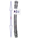 Σπιράλ Σύνδεσης για Αντλία Νερού 1"x1" Αρσενικό - Θηλυκό Ίσιο Euroflec Acciaio Viospiral