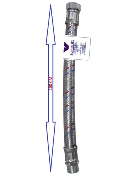 Σπιράλ Σύνδεσης για Αντλία Νερού 2"x2" Αρσενικό - Θηλυκό Ίσιο Euroflec Acciaio Viospiral